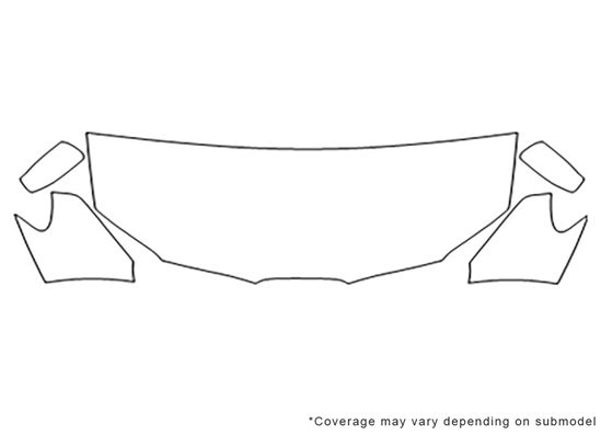 Subaru Impreza 2006-2007 Avery Dennison Clear Bra Hood Paint Protection Kit Diagram