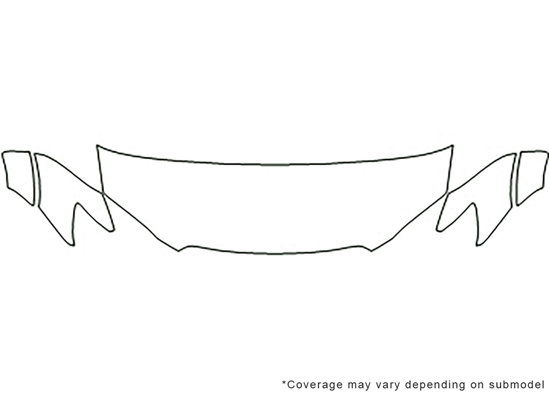 Subaru Outback 2008-2009 3M Clear Bra Hood Paint Protection Kit Diagram