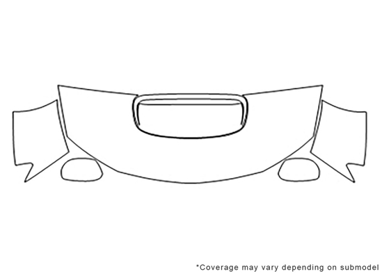 Subaru WRX 2008-2014 3M Clear Bra Hood Paint Protection Kit Diagram