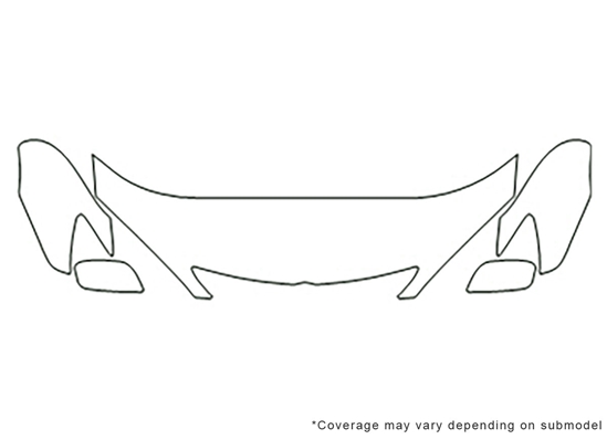 Toyota Camry 2002-2004 Avery Dennison Clear Bra Hood Paint Protection Kit Diagram