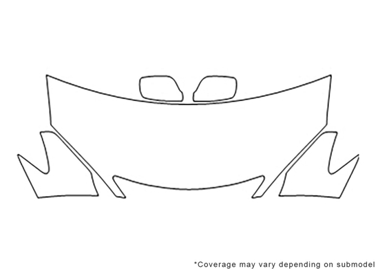Toyota Camry 2005-2006 Avery Dennison Clear Bra Hood Paint Protection Kit Diagram
