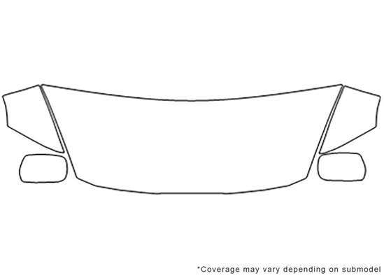 Toyota Celica 2000-2002 Avery Dennison Clear Bra Hood Paint Protection Kit Diagram