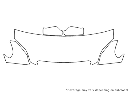 Toyota Matrix 2005-2008 Avery Dennison Clear Bra Hood Paint Protection Kit Diagram