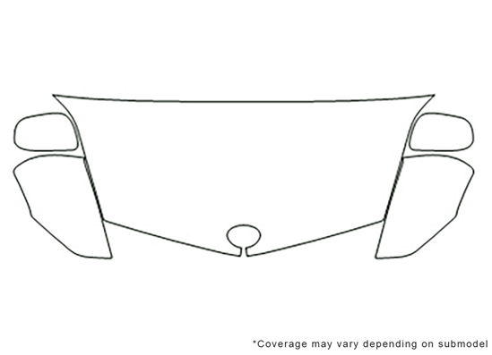Toyota Prius 2004-2009 3M Clear Bra Hood Paint Protection Kit Diagram