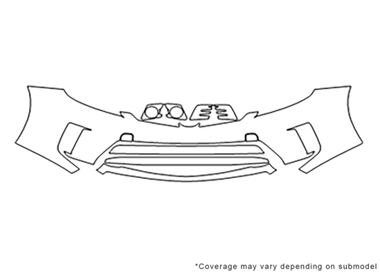 Toyota Prius 2014-2015 3M Clear Bra Bumper Paint Protection Kit Diagram