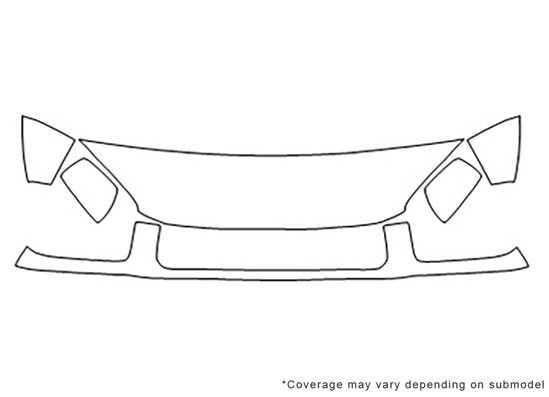 Toyota Rav4 2001-2003 Avery Dennison Clear Bra Hood Paint Protection Kit Diagram