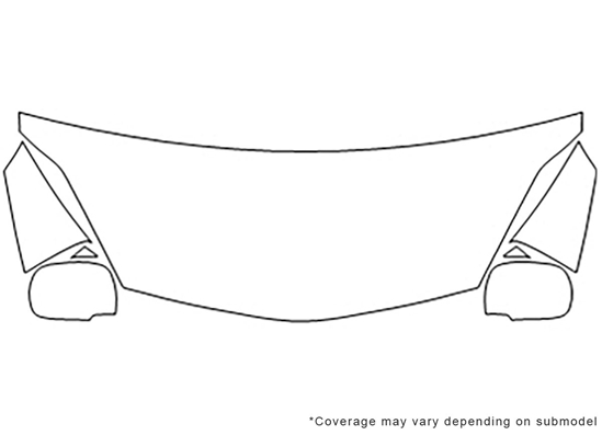 Toyota Sienna 2006-2010 Avery Dennison Clear Bra Hood Paint Protection Kit Diagram