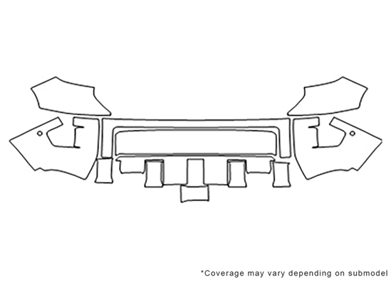 Toyota Tundra 2014-2021 3M Clear Bra Bumper Paint Protection Kit Diagram
