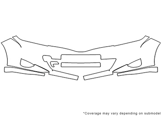 Toyota Yaris 2012-2014 Avery Dennison Clear Bra Bumper Paint Protection Kit Diagram