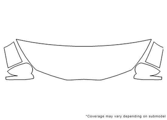 Toyota Yaris 2012-2014 3M Clear Bra Hood Paint Protection Kit Diagram