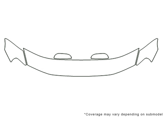 Volvo S60 2001-2004 3M Clear Bra Hood Paint Protection Kit Diagram