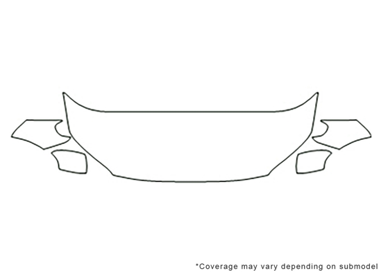 Volvo XC70 2008-2013 Avery Dennison Clear Bra Hood Paint Protection Kit Diagram