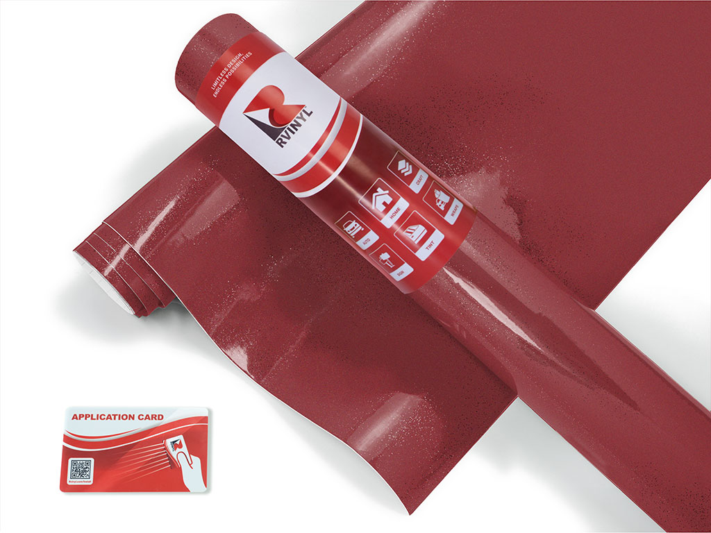 3M 2080 Gloss Red Metallic Van Wrap Color Film