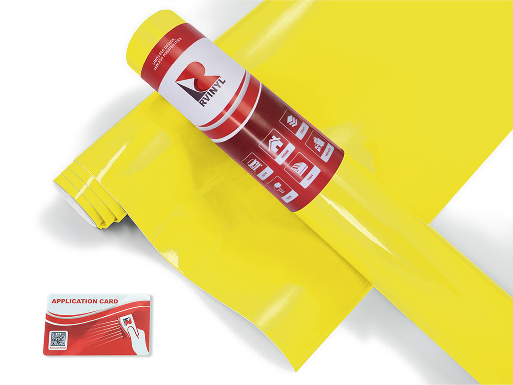 3M 2080 Gloss Lucid Yellow Van Wrap Color Film