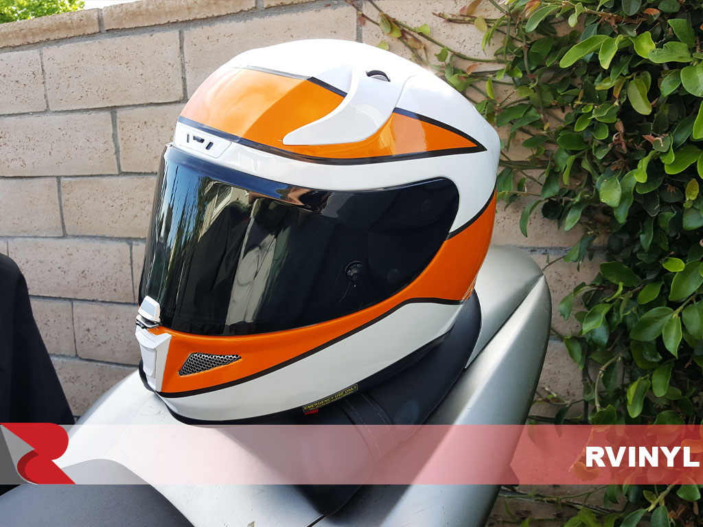 3M™ DIY Gloss Bright Orange Motorcycle Helmet