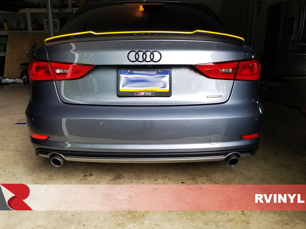 3M 1080 Gloss Bright Yellow Rear Wrap For 2016 Audi A3