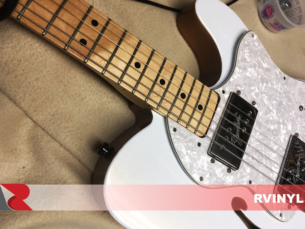 3M 2080 Series Gloss White Gold Sparkle DIY Wrap For Guitar
