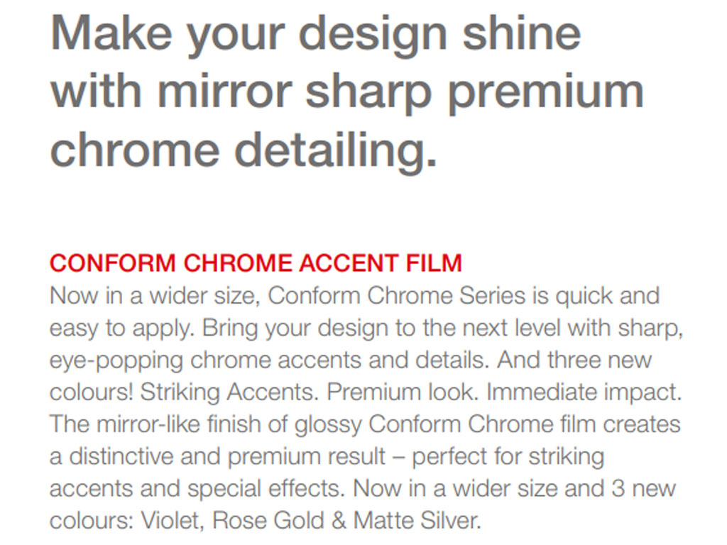 Avery Conform Chrome Mirror Accent Film