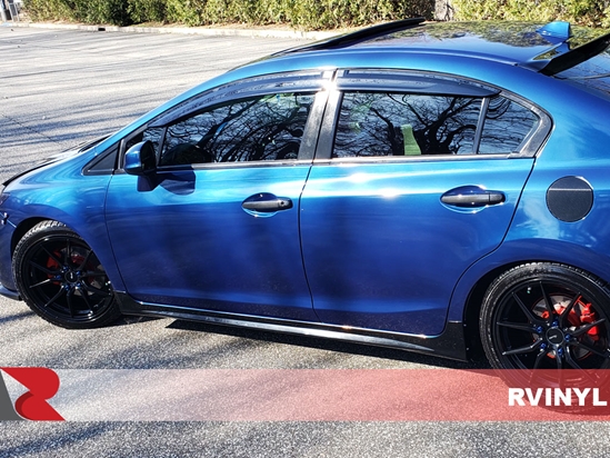 AD-SW900 Gloss Metallic Dark Blue DIY Wrap Side View For 2013 Honda Civic