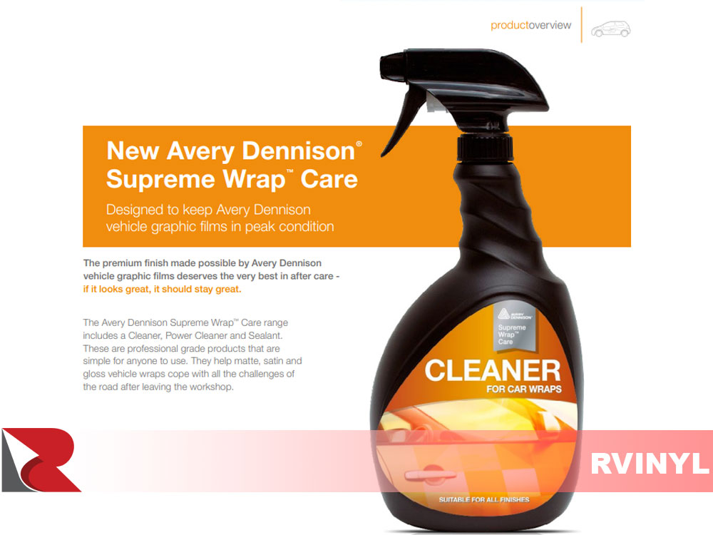 Avery Dennison Do-It-Yourself Vehicle Wrap Care Products
