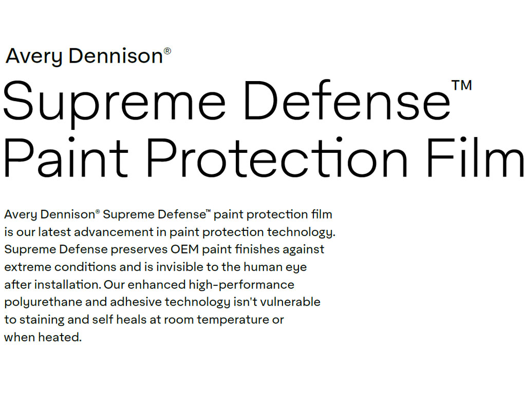 Avery Dennison™ Matte Supreme Defense Hood Emblem Protection