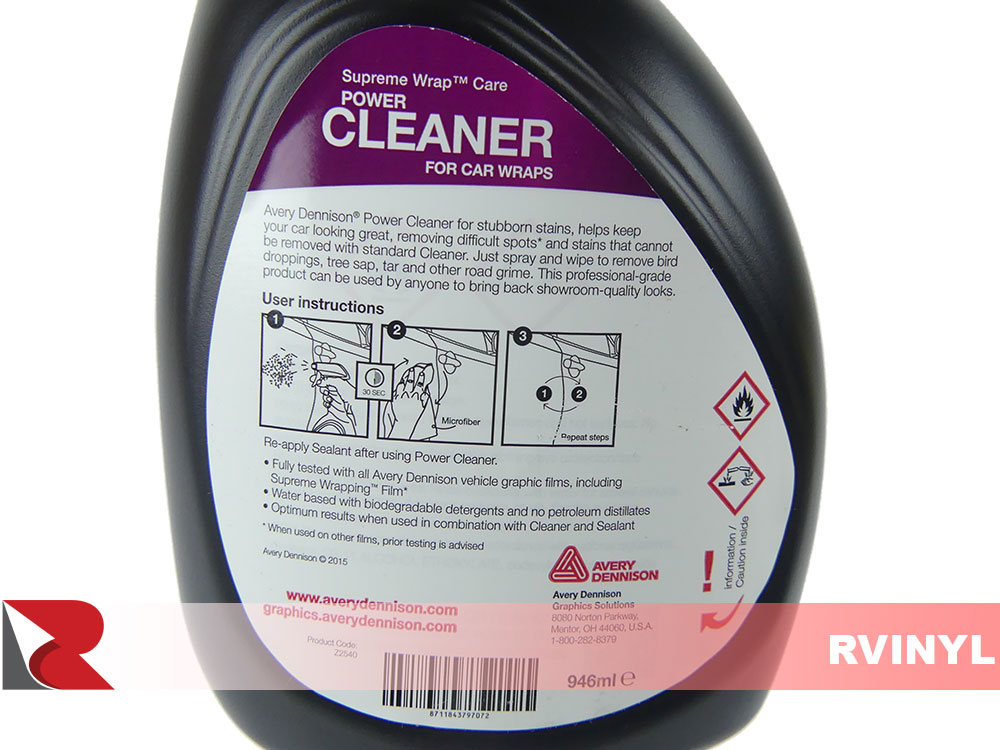 Avery Dennison Supreme Care Power Cleaner for Tree Sap Removal from Wraps