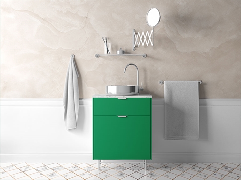 3M™ 1080 Gloss Kelly Green Bathroom Cabinet Wraps