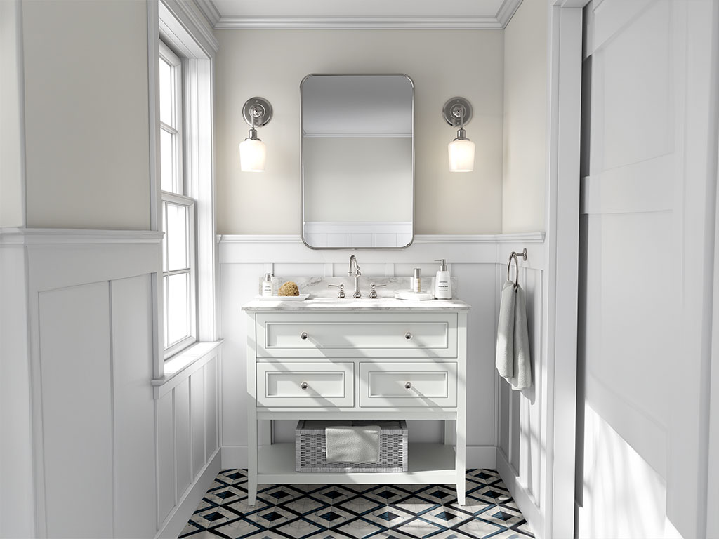 3M 2080 Satin White DIY Bathroom Cabinet Wraps
