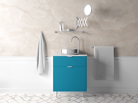 3M™ 2080 Gloss Blue Metallic Bathroom Cabinet Wraps
