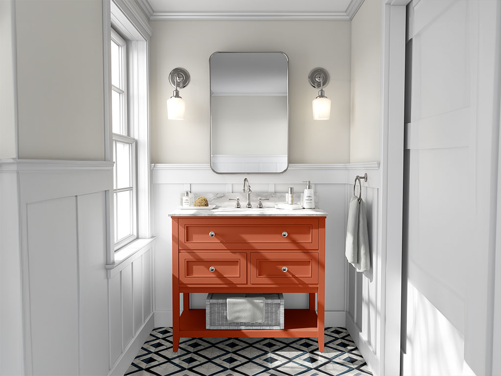 3M 1080 Gloss Fiery Orange DIY Bathroom Cabinet Wraps