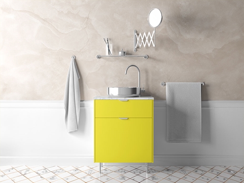 3M™ 2080 Gloss Lucid Yellow Bathroom Cabinet Wraps