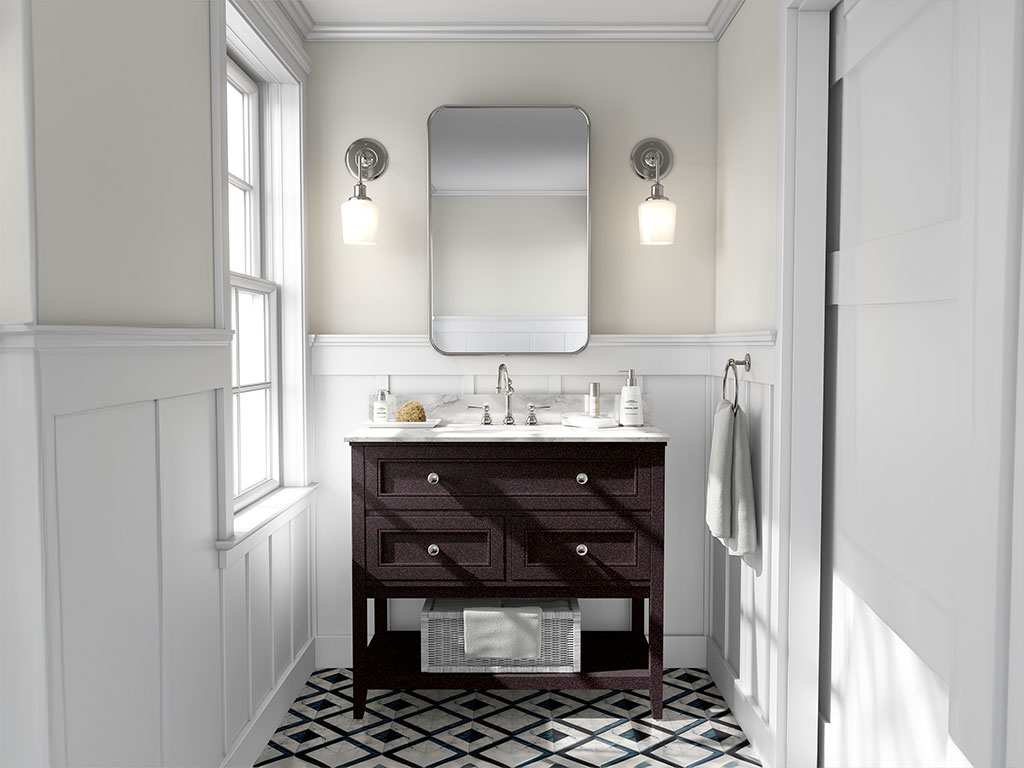 3M 2080 Gloss Ember Black DIY Bathroom Cabinet Wraps