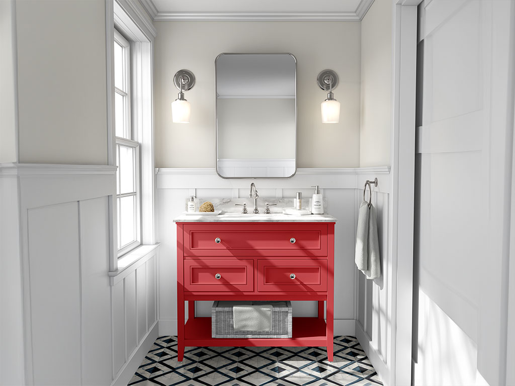 3M 2080 Matte Red DIY Bathroom Cabinet Wraps