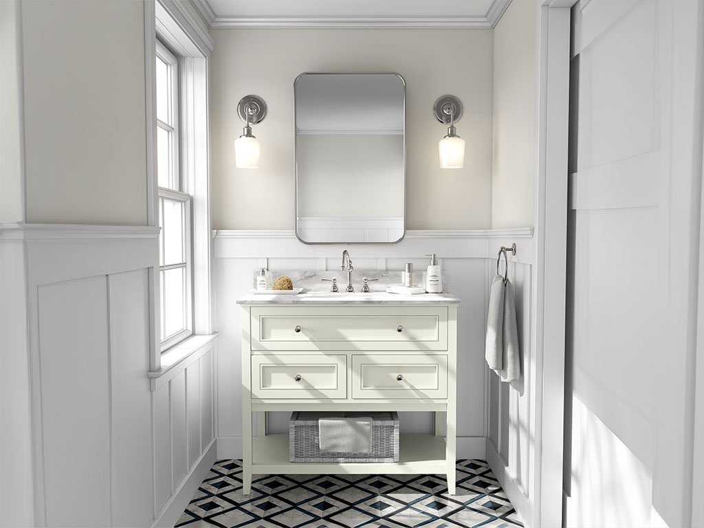 3M 2080 Satin Pearl White DIY Bathroom Cabinet Wraps
