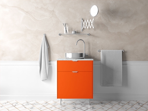 3M™ 1080 Satin Neon Fluorescent Orange Bathroom Cabinet Wraps