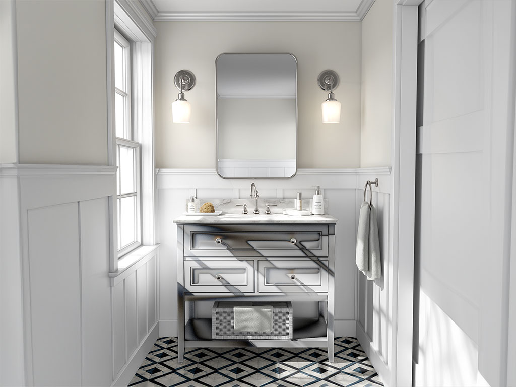 Avery Dennison SF 100 Silver Chrome DIY Bathroom Cabinet Wraps