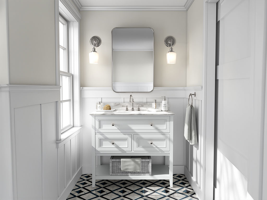Avery Dennison SW900 Gloss White DIY Bathroom Cabinet Wraps