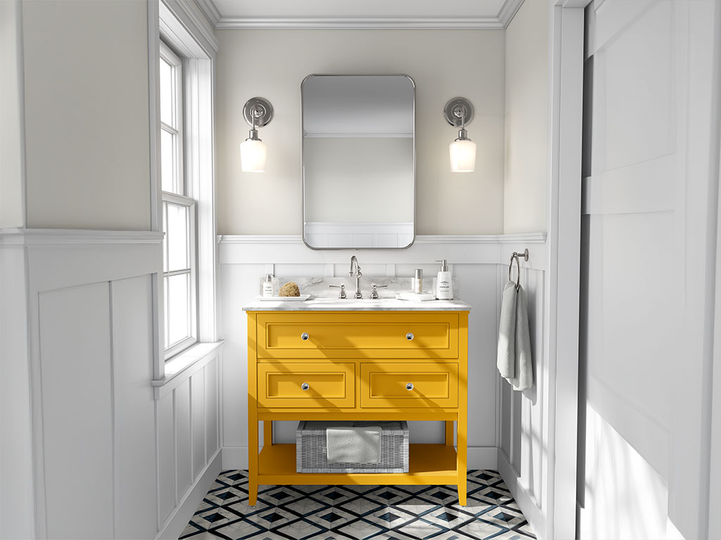 Avery Dennison SW900 Gloss Dark Yellow DIY Bathroom Cabinet Wraps