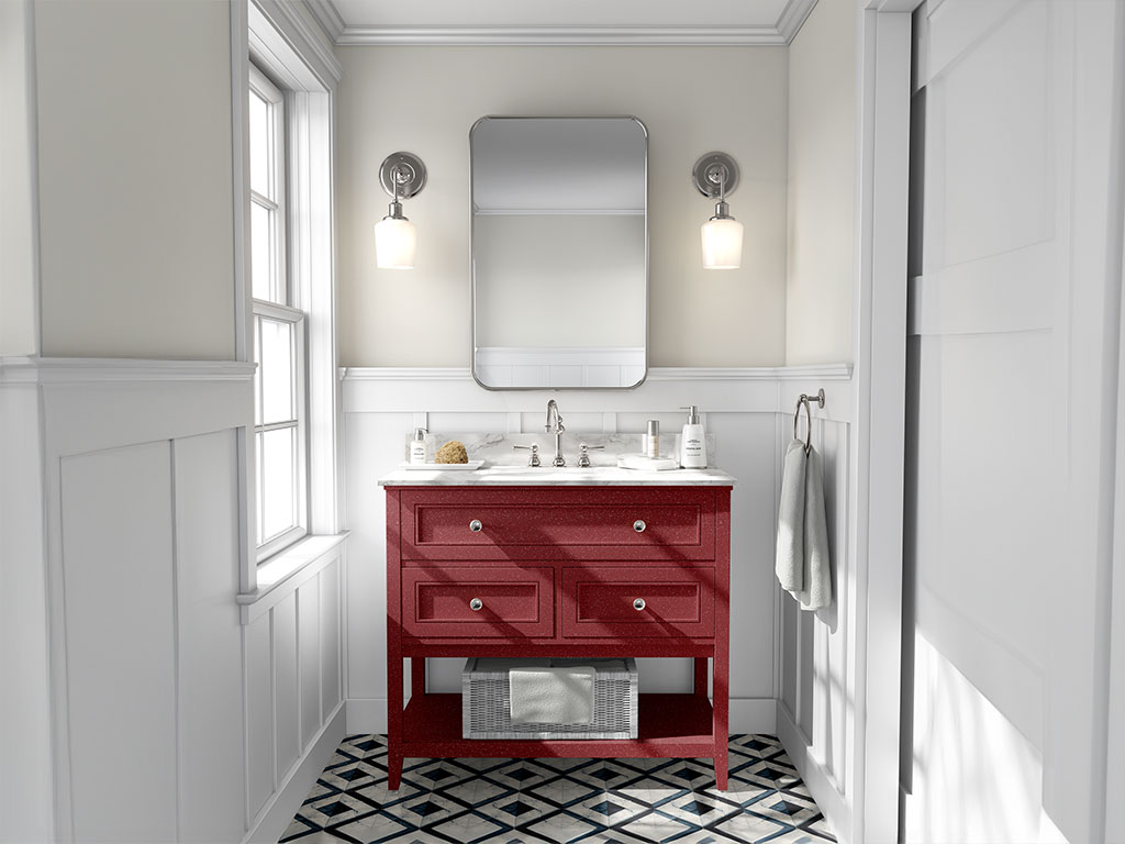 Avery Dennison SW900 Diamond Red DIY Bathroom Cabinet Wraps