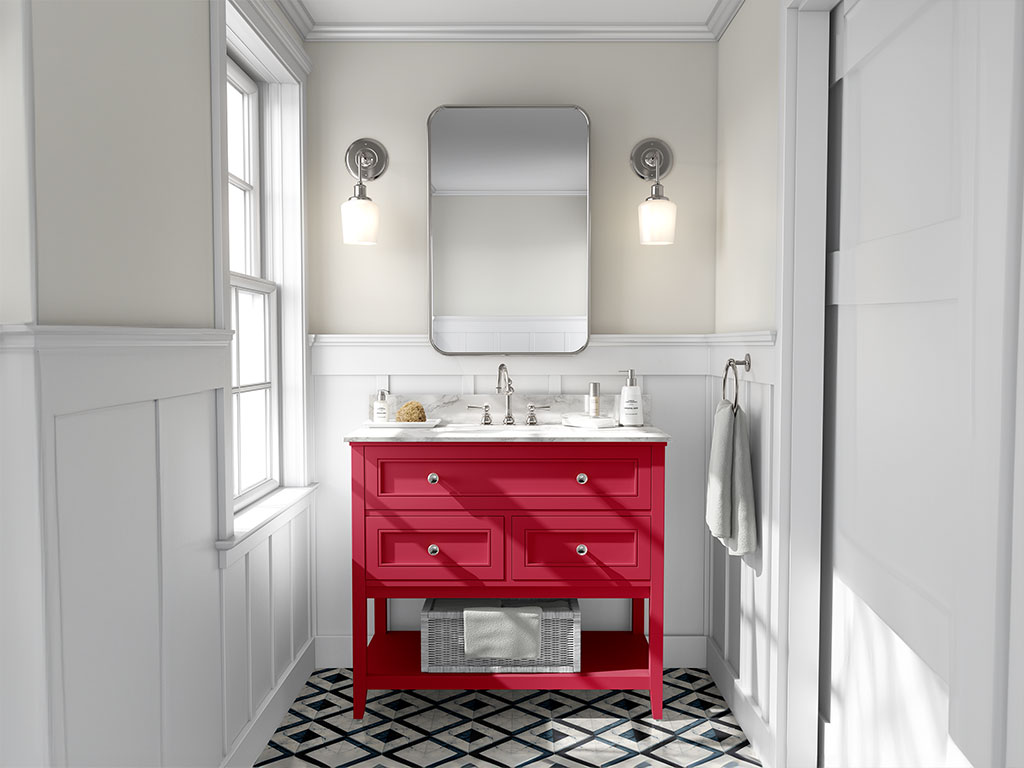 Avery Dennison SW900 Gloss Soft Red DIY Bathroom Cabinet Wraps