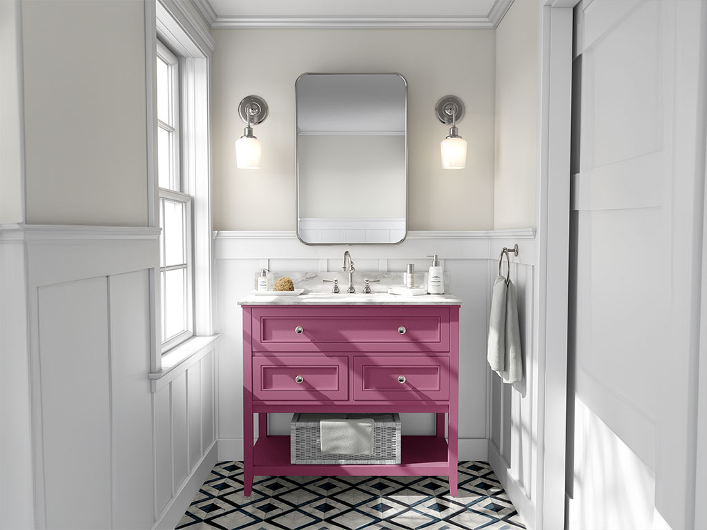 Avery Dennison SW900 Matte Metallic Pink DIY Bathroom Cabinet Wraps