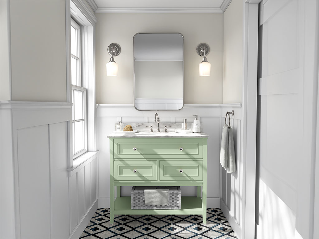 Avery Dennison SW900 Gloss Light Pistachio DIY Bathroom Cabinet Wraps