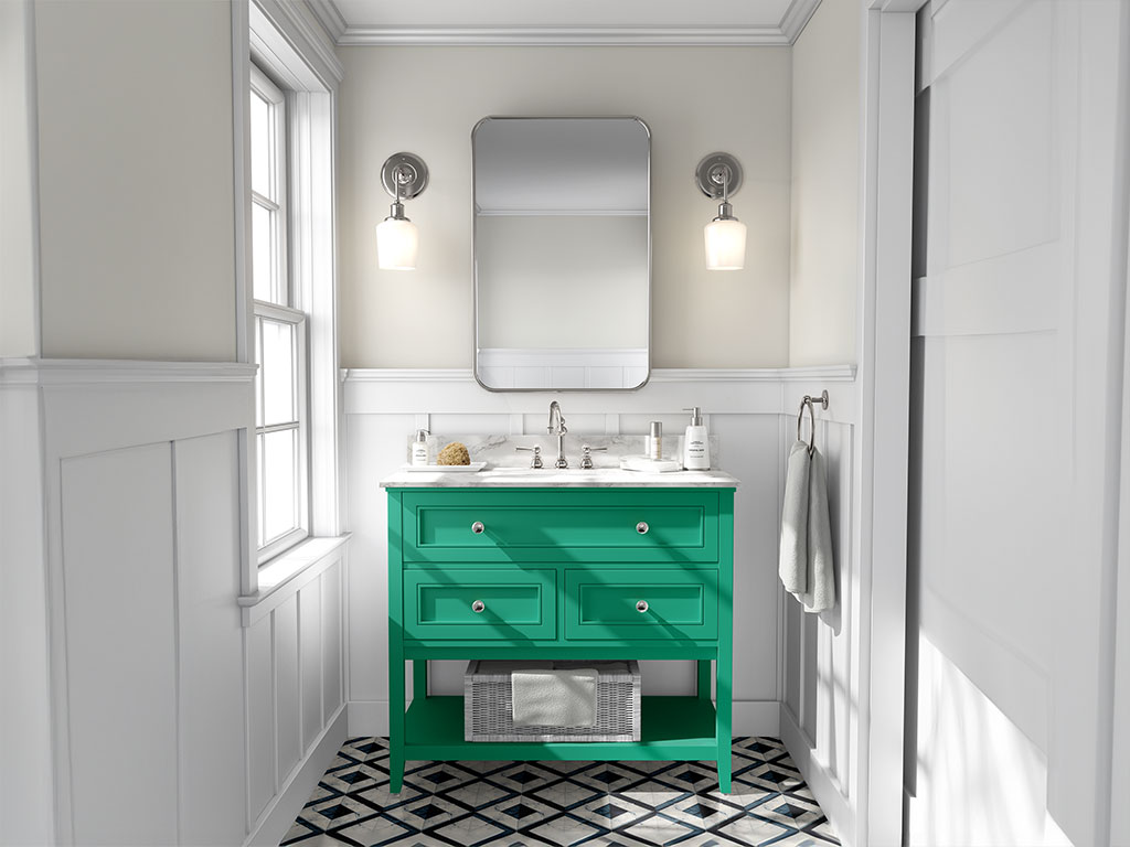 Avery Dennison SW900 Gloss Emerald Green DIY Bathroom Cabinet Wraps