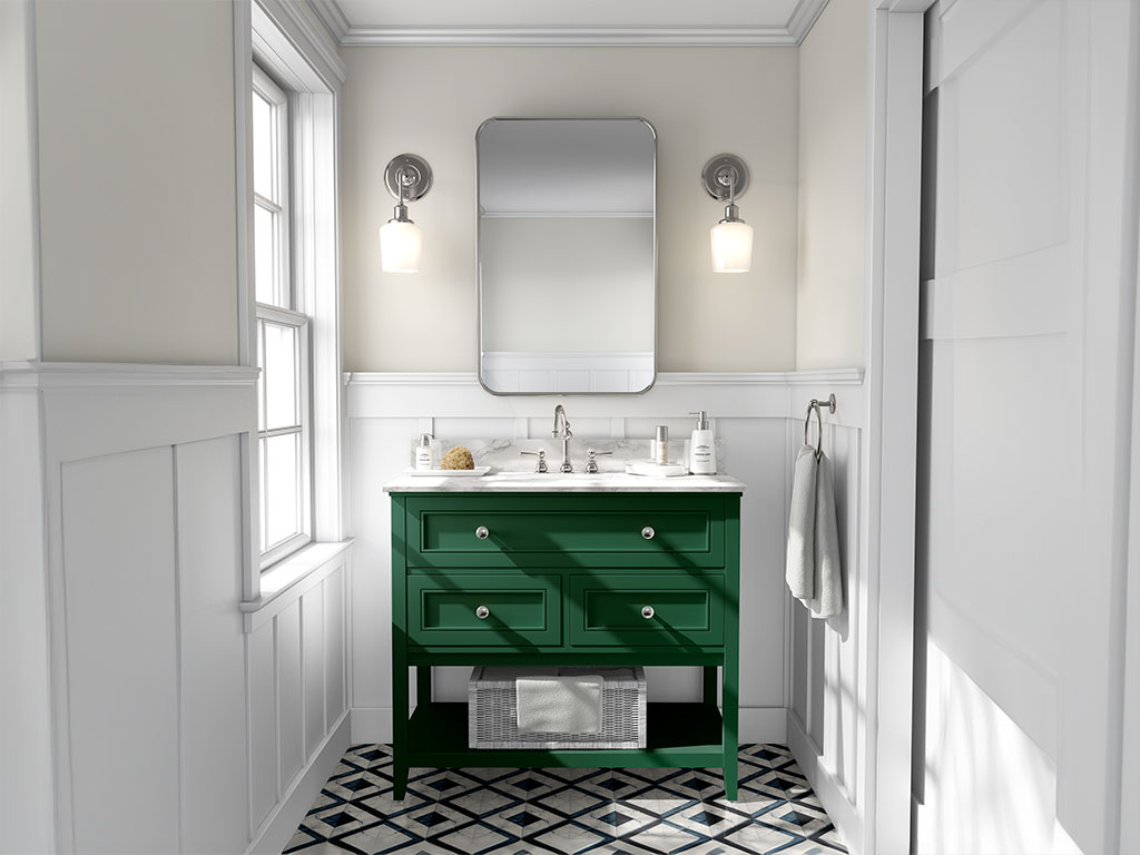 Avery Dennison SW900 Gloss Dark Green DIY Bathroom Cabinet Wraps