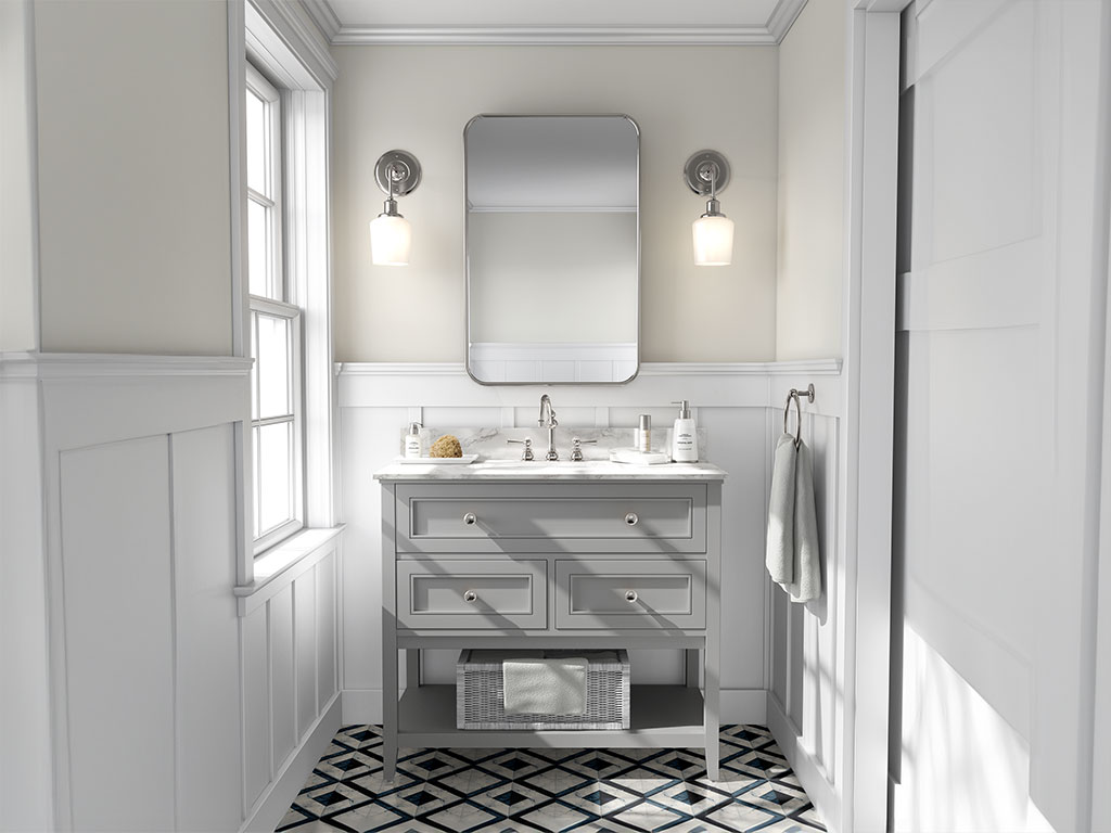 Avery Dennison SW900 Gloss Gray DIY Bathroom Cabinet Wraps