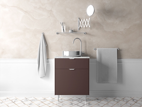 ORACAL® 975 Carbon Fiber Brown Bathroom Cabinet Wraps