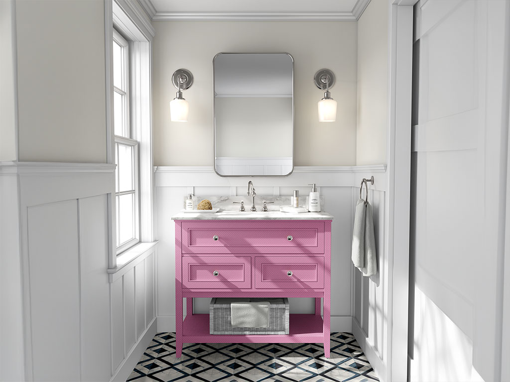 Rwraps 4D Carbon Fiber Pink DIY Bathroom Cabinet Wraps