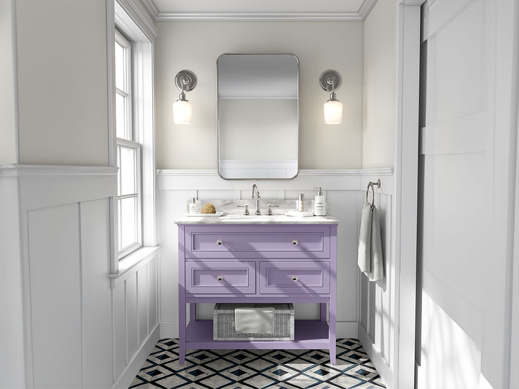 Rwraps Gloss Metallic Light Purple DIY Bathroom Cabinet Wraps