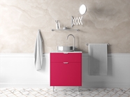 Rwraps Gloss Metallic Rose Red Bathroom Cabinetry Wraps