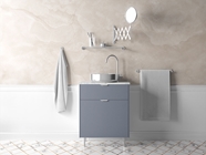 Rwraps Gloss Metallic Titanium Gray Bathroom Cabinetry Wraps